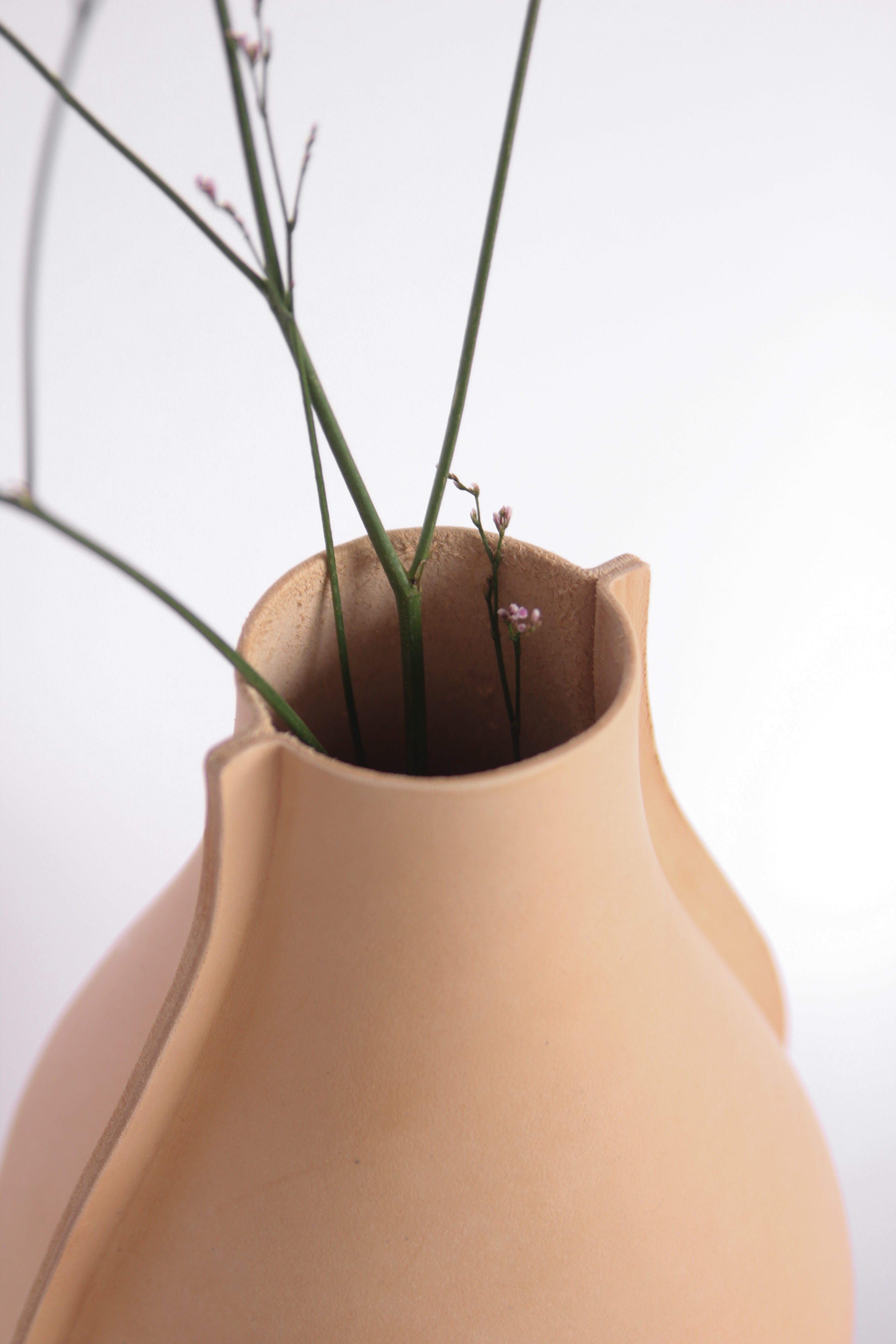 Talia Luvaton leather vases